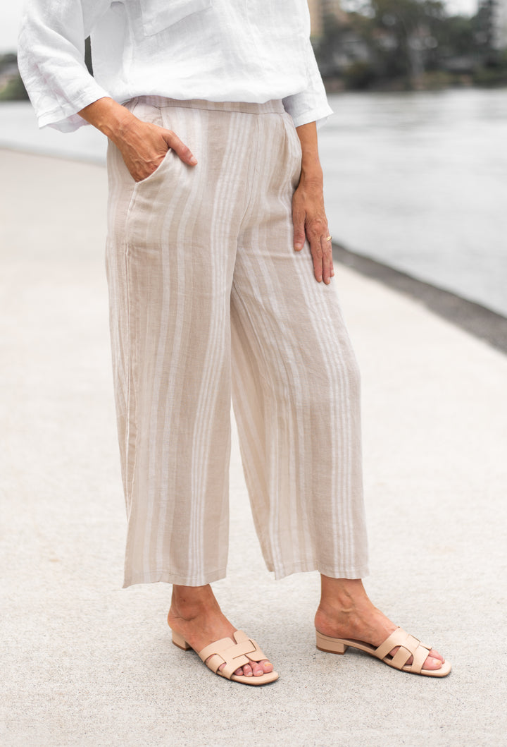 Italian Linen Stripe Pant