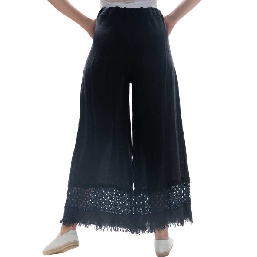 Vera Italian Linen Pants Navy