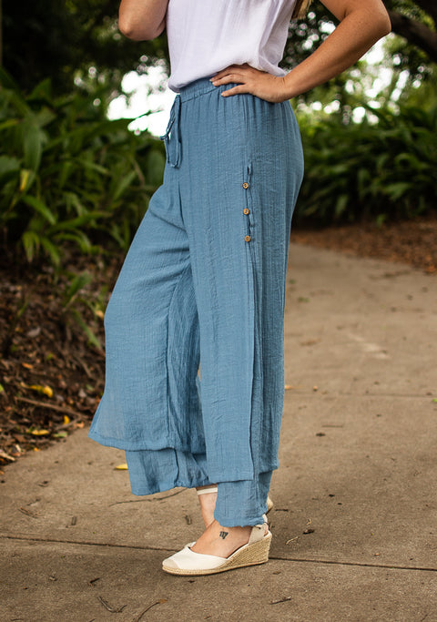 Beach Pants Denim Blue