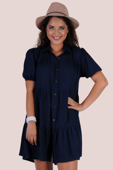 Amelia Dress Navy