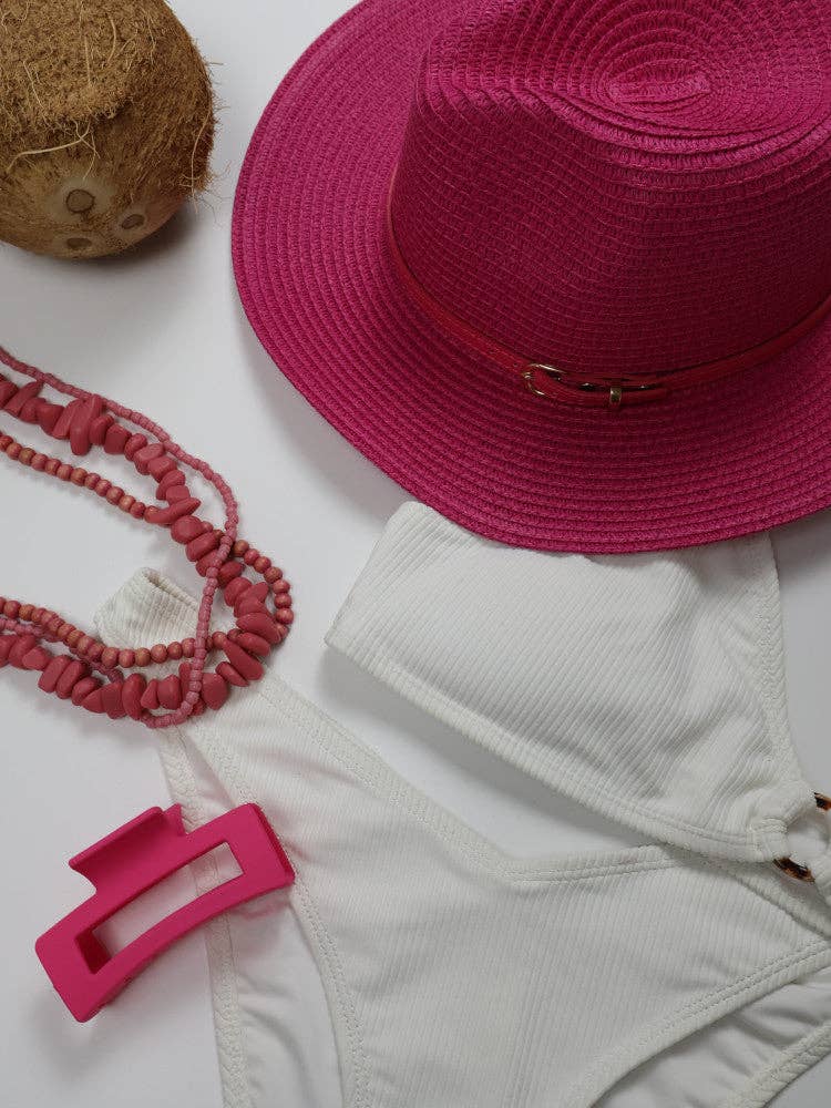 Fedora Sun Hat Bubblegum Pink