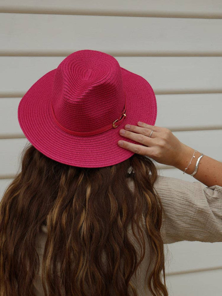 Fedora Sun Hat Bubblegum Pink