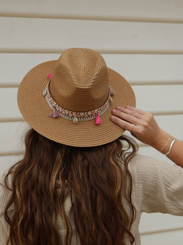 Fedora Shell + Tassel Sun Hat