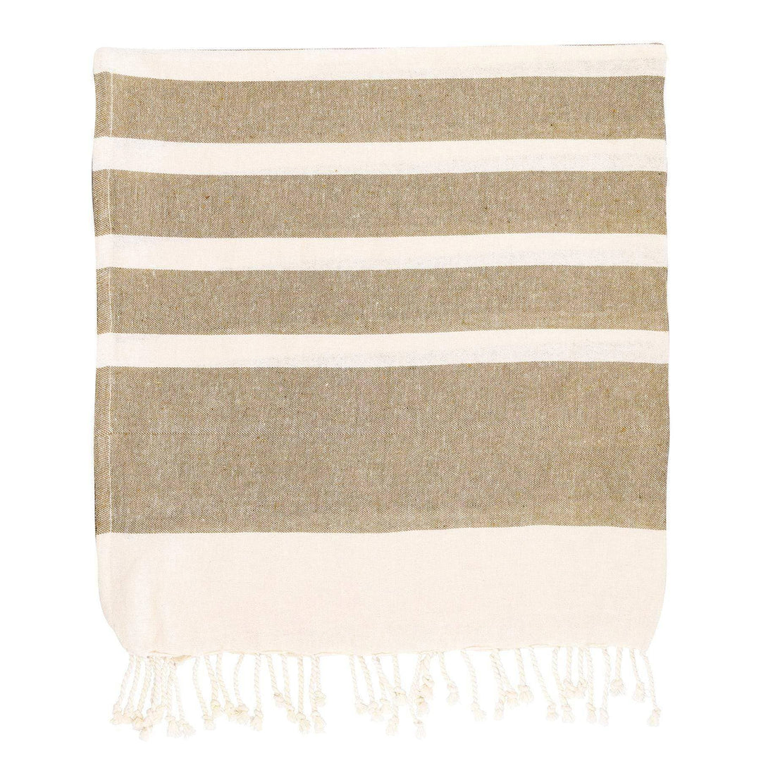 Turkish Beach Towel Beige Stripe