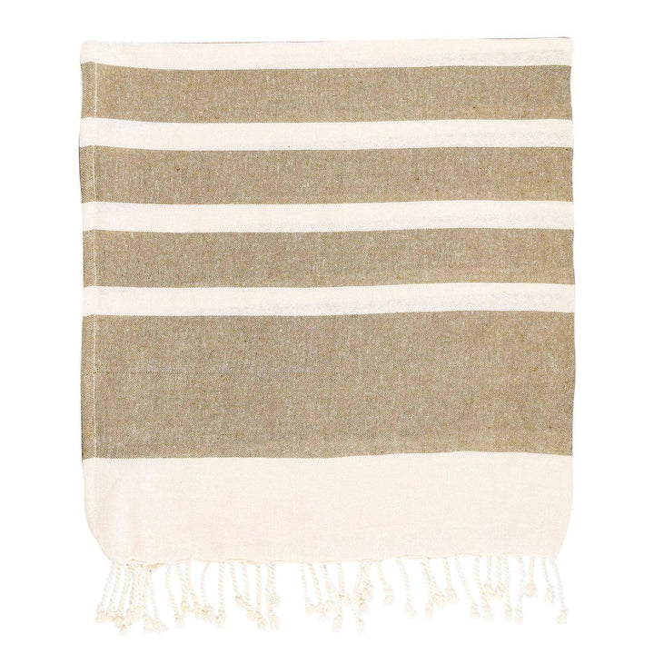 Turkish Beach Towel Beige Stripe