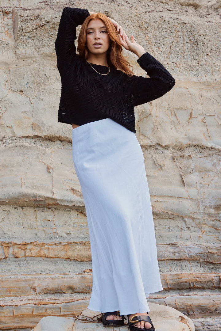 Bias Cut Maxi Skirt