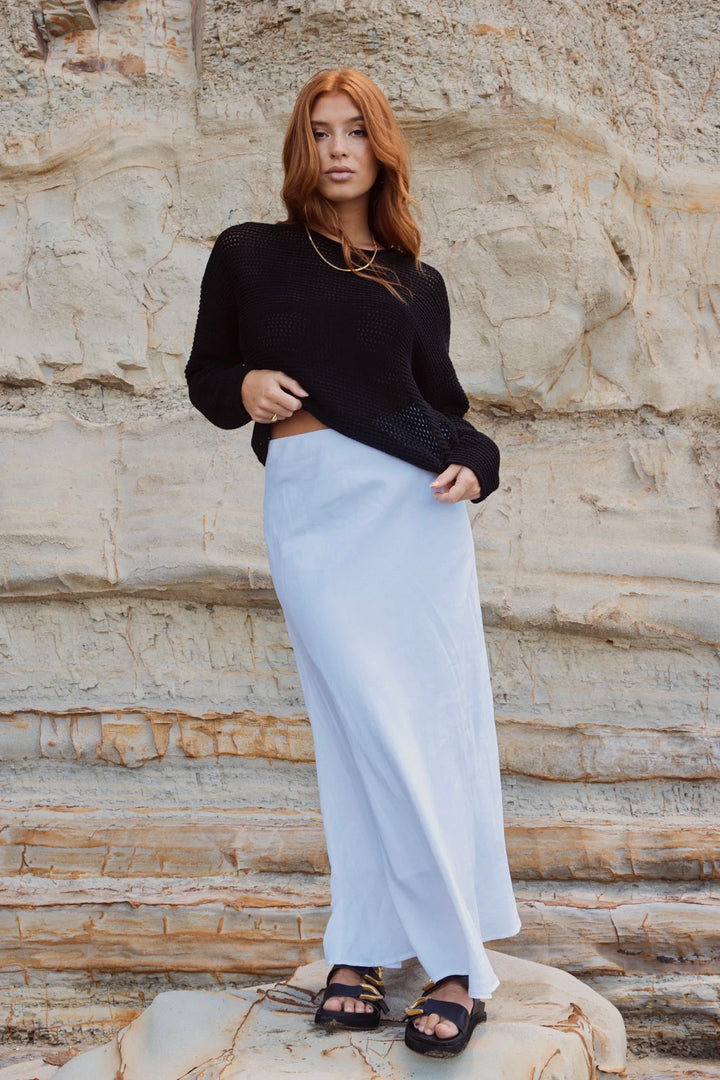 Bias Cut Maxi Skirt