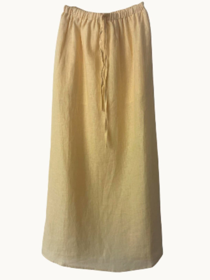 Tara Linen Skirt Yellow