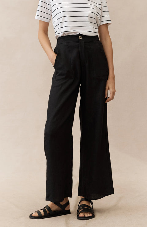 Jude Linen Pants Black