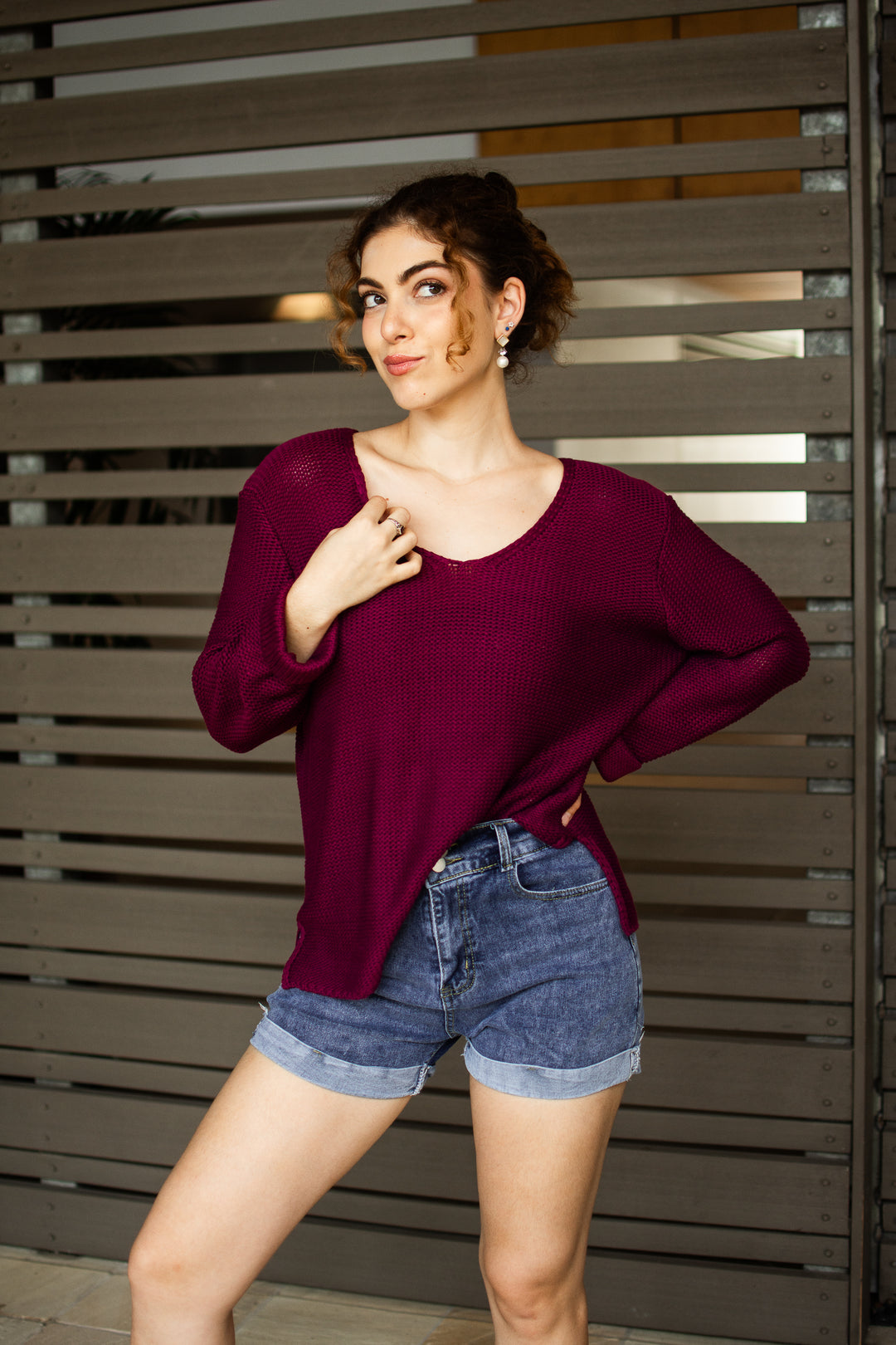 Annie Cotton Knit Plum