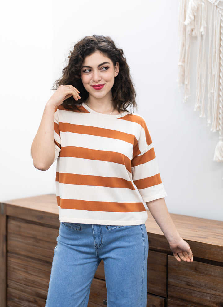 Bold Stripe Knit Top