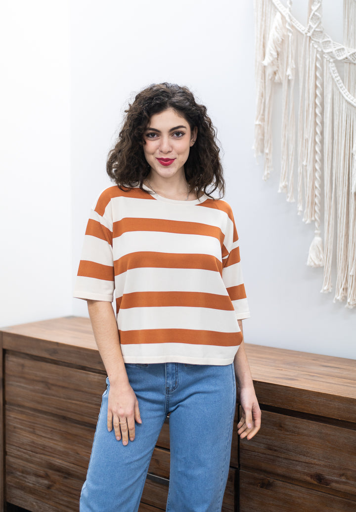 Bold Stripe Knit Top