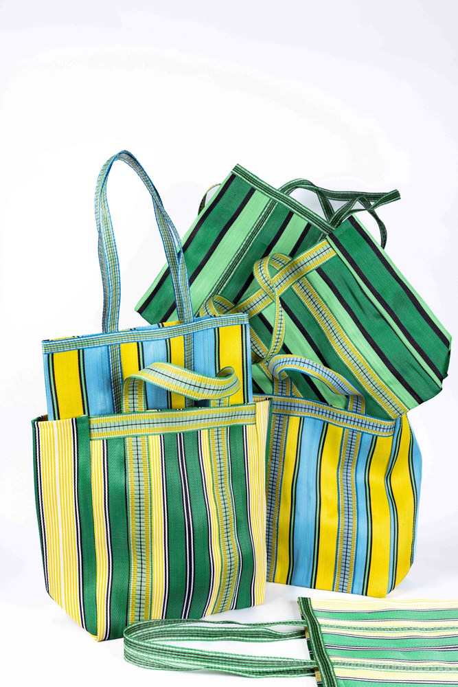 Parisian Tote - Green Stripe