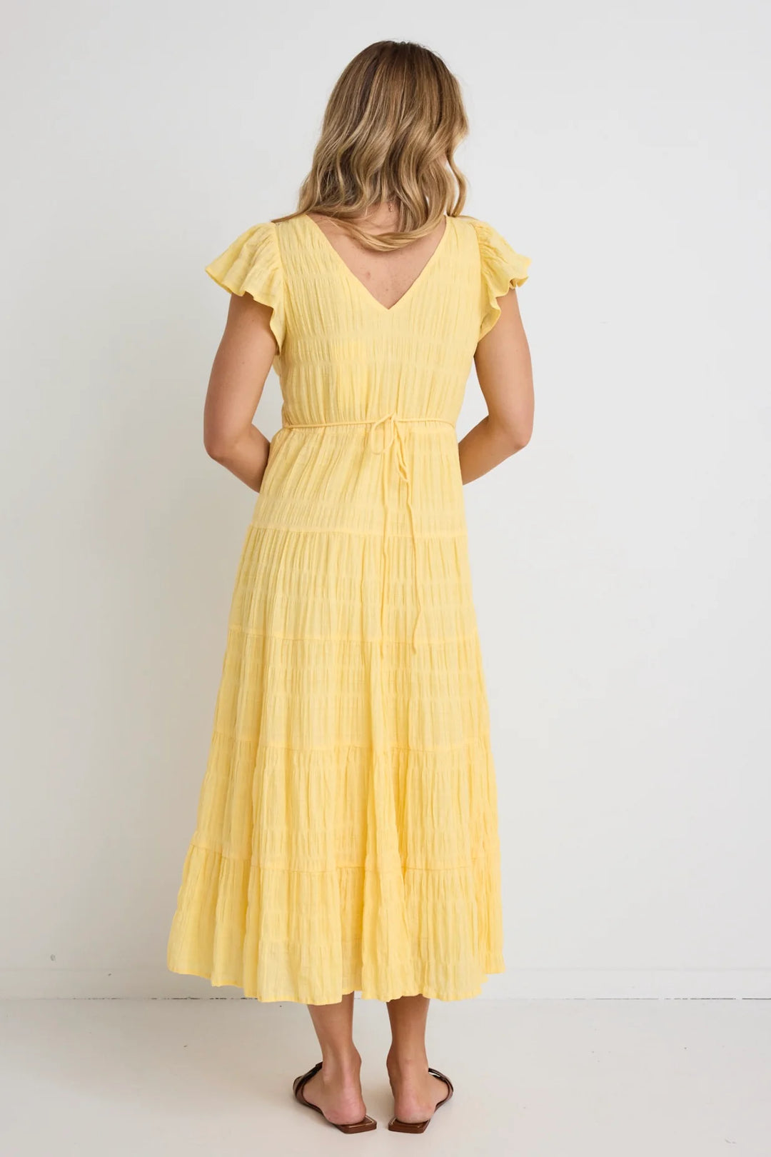 Marley Dress Flutter Sleeve  Butter