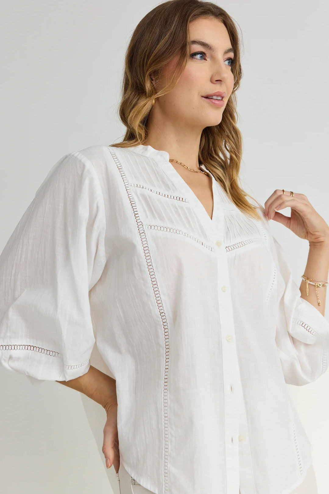 Lace Pintuck Shirt