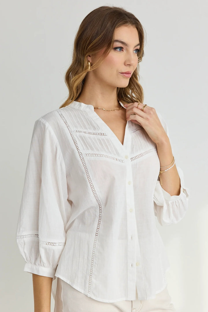 Lace Pintuck Shirt