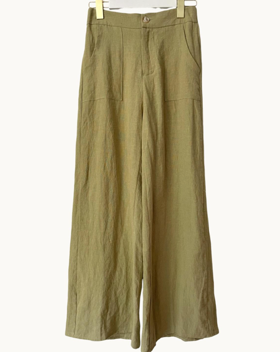 Jude Linen Pants Olive