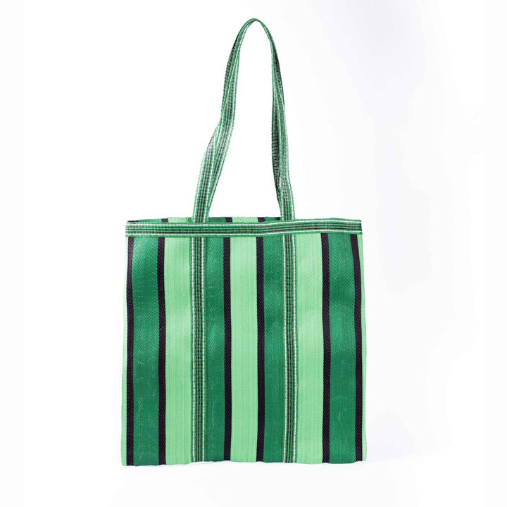 Parisian Tote - Green Stripe