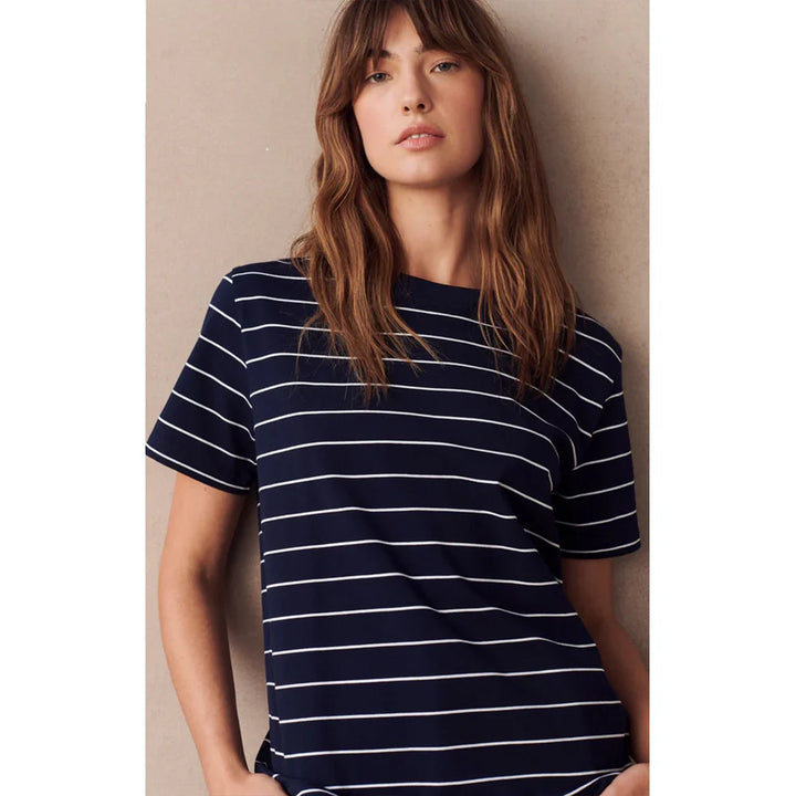 Rhodes Tee Navy Stripe