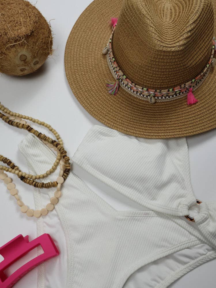 Fedora Shell + Tassel Sun Hat