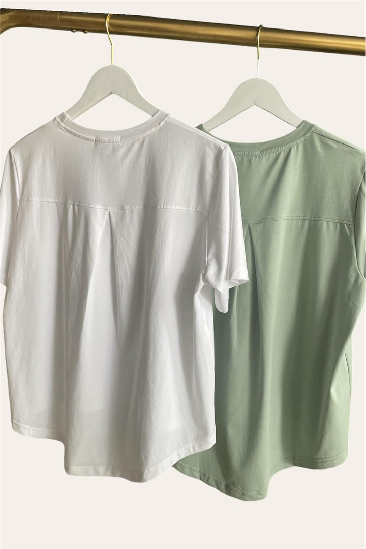 Pleat Back Tee